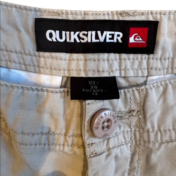 Quiksilver khaki shorts size 26/12 - Picture 2 of 6